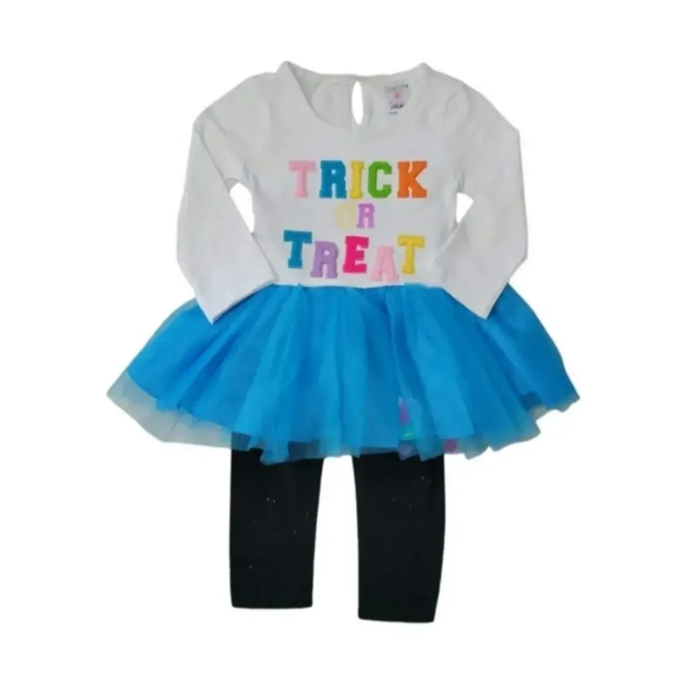 Counting Daisies Girls 2 Piece Long Sleeve Tunic Tutu & Legging Set 18MOS